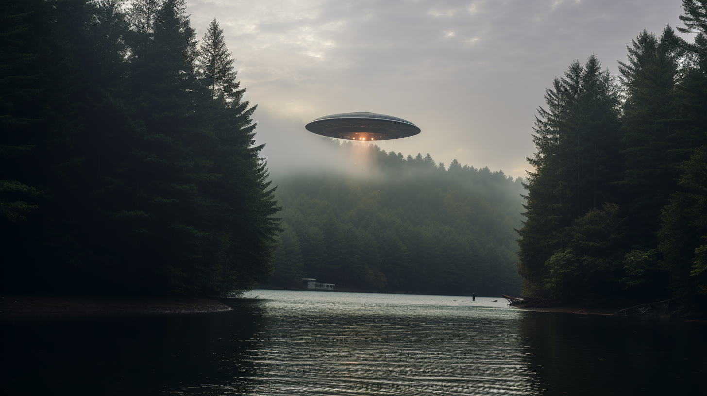 UFO above the lake